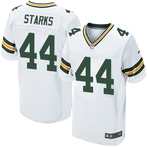 Men's Elite James Starks Nike Jersey White Road - #44 NFL Green Bay Packers